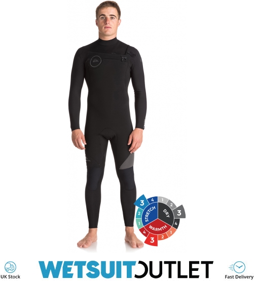 Animal Womens Phoenix 5//4//3mm GBS Chest Zip Wetsuit in Black Easy Stretch Ultimate Stretch and Warmth