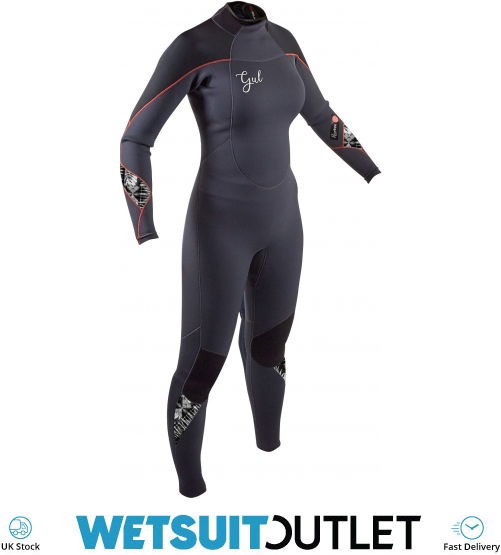 2020 GUL Womens Response 5/3mm Back Zip Wetsuit RE1229B8 Jet / Black
