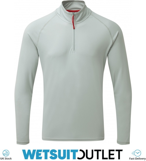 2024 Gill Mens UV Tec Zip Neck Top Grey UV009 Sailing Sailing Yacht Shore Wetsuit Outlet