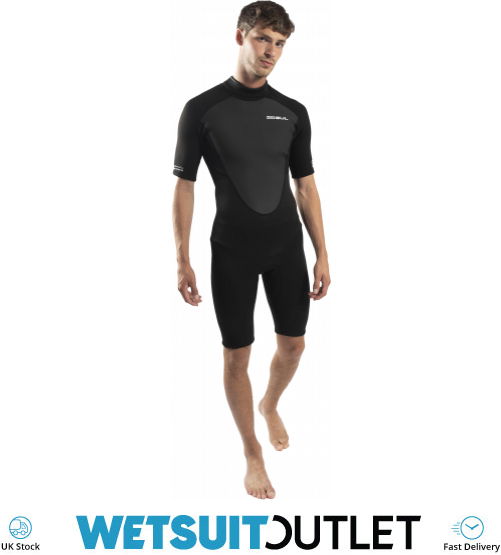 2024 Gul Mens Response 3/2mm Back Zip Shorty Wetsuit RE3319C1 Black
