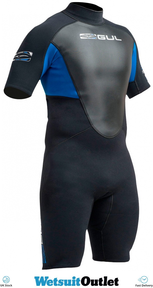 Gul Response 3/2mm Mens Shorty Wetsuit Black / Blue RE3319A9