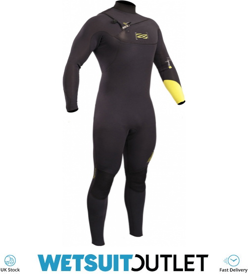 2019 Gul Response FX 3/2mm GBS Chest Zip Wetsuit BLACK / LIME RE1240B4