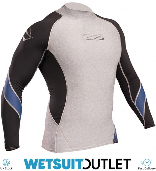 2019 Gul Xola Long Sleeve Rash Vest Marl / Black RG0339B4 Wetsuits