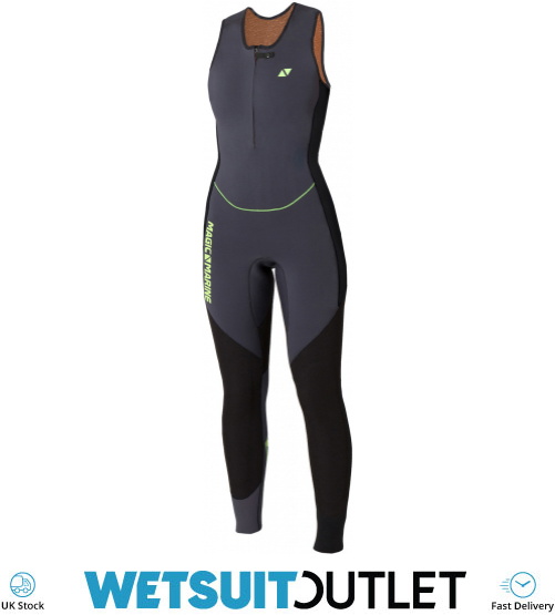 2022 Magic Marine Womens Ultimate Long John 4mm Wetsuit 160400 Black