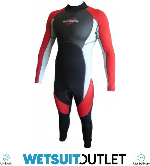 Gforce Mens Full 3/2mm Wetsuit GF1303 RED Wetsuits 3mm Wetsuits