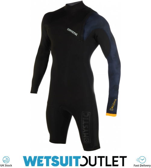 2019 Mystic Mens Majestic 3/2mm Zip Free Long Arm Shorty Wetsuit Black 190082 Wetsuit Outlet