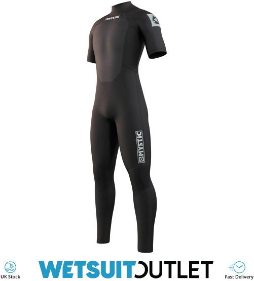 2024 Mystic Mens Star 3/2mm Short Arm Back Zip Wetsuit 21033 Black