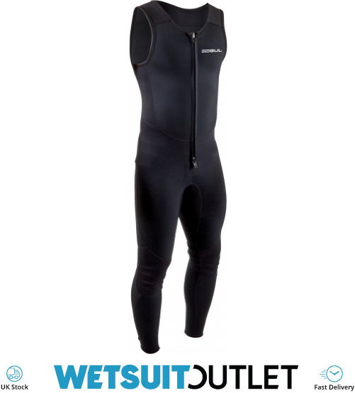 2024 Gul Mens Response 3/2mm Long John Wetsuit RE4313B9 Black