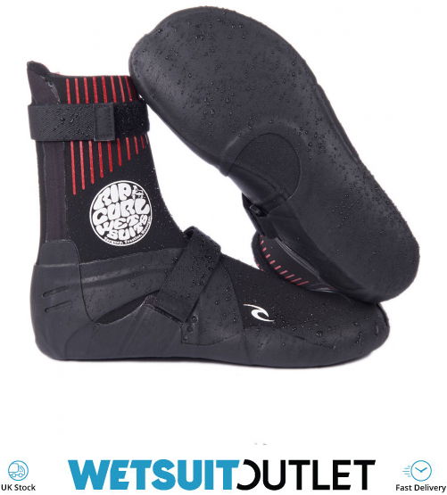 2022 Rip Curl Flashbomb 5mm Round Toe Wetsuit Boots WBOYCF Black