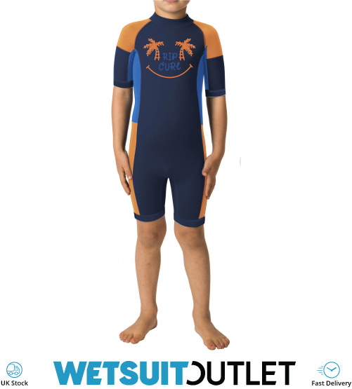 Rip Curl Toddler Boys Dawn Patrol 1 5mm Back Zip Shorty Wetsuit WSP7AK
