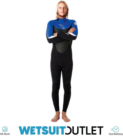 Rip Curl Dawn Patrol 3/2mm GBS Back Zip Steamer Wetsuit BLUE WSM4DM