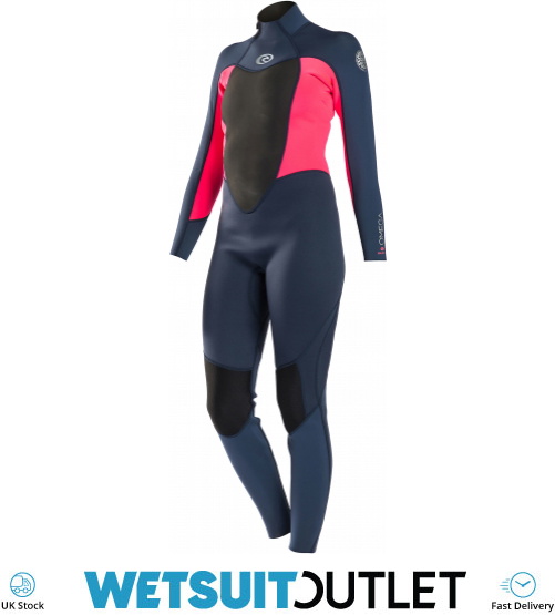 Rip Curl Womens Omega 3/2mm Back Zip Flatlock Wetsuit WSM4KW Neon