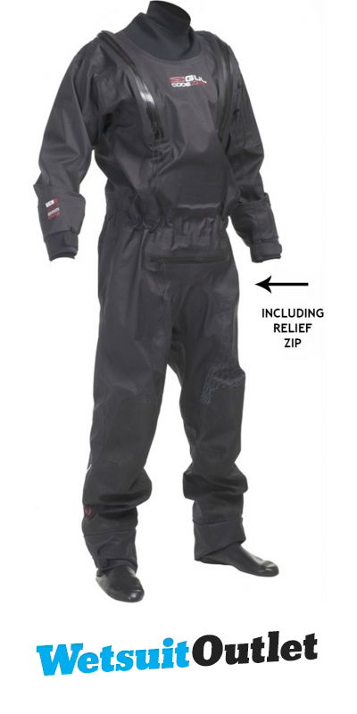 2014 Gul Code Zero Stretch U-Zip Drysuit with Pee Zip FREE UNDERSUIT ...