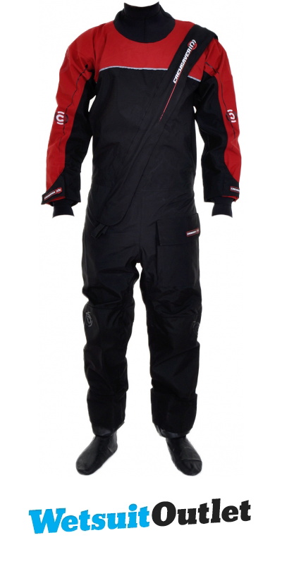 Crewsaver Cirrus Drysuit in Black / RED 6515 SUIT ONLY - USED ONCE ...