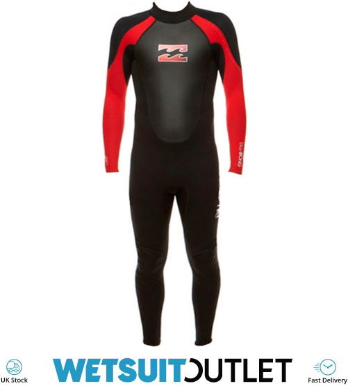 Billabong Toddler Intruder 3/2mm Wetsuit BLACK / RED S43B05 Wetsuits