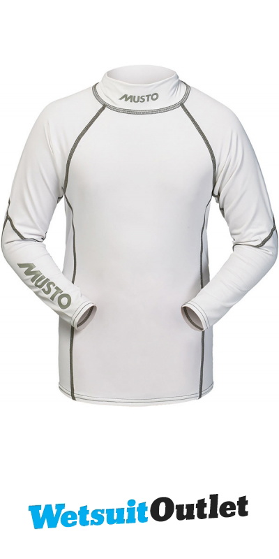 Musto JUNIOR LONG SLEEVED RASH VEST White / Silver KS106J1 - Wetsuits ...