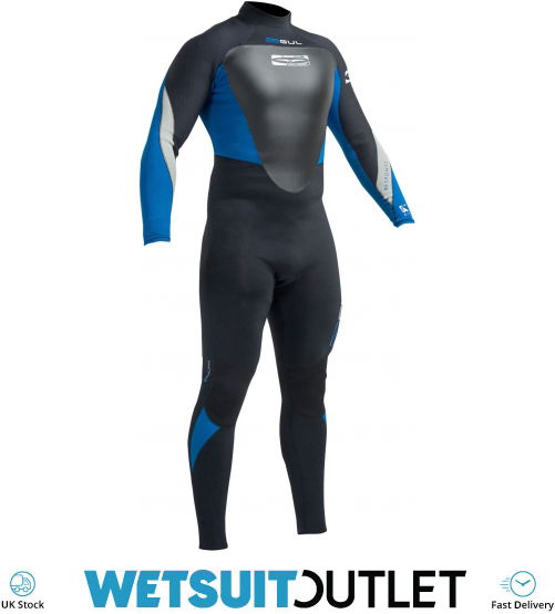 2019 Gul Response 5/3mm Back Zip GBS Wetsuit Black / Blue RE1213B1