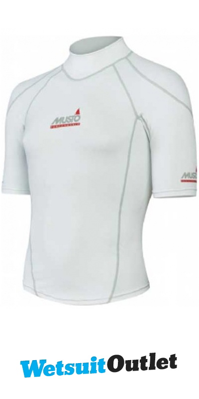 Musto Boys Short Sleeve Rash Vest in White - Wetsuits - Rash Vests ...