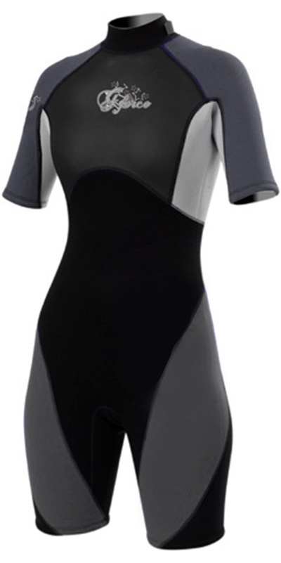 GUL G-force womens SHORTY 3/2mm Wetsuit GF3303 in GREY