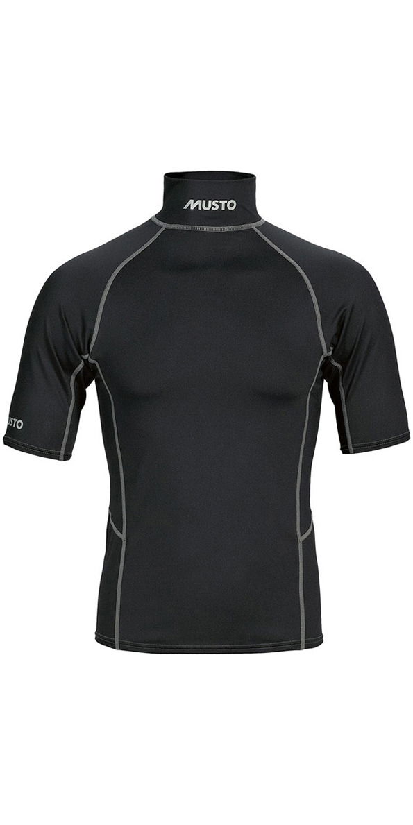 Musto Mens Short Sleeved Rash Vest in Black / Silver SO1071 - Wetsuits ...
