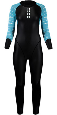 2023 Huub Womens Open Water Collective Back Zip Swim Wetsuit OWCWSB - Black / Sky Blue