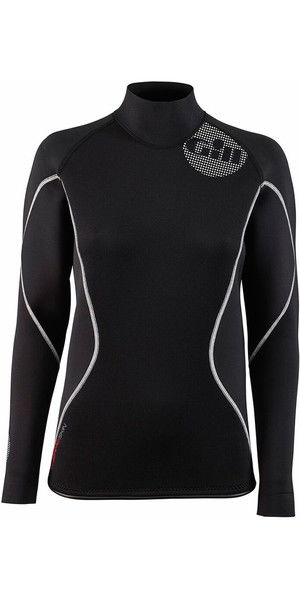 2019 Gill Womens 2.5mm THERMOSKIN Long Sleeve Neoprene TOP Black 4616W