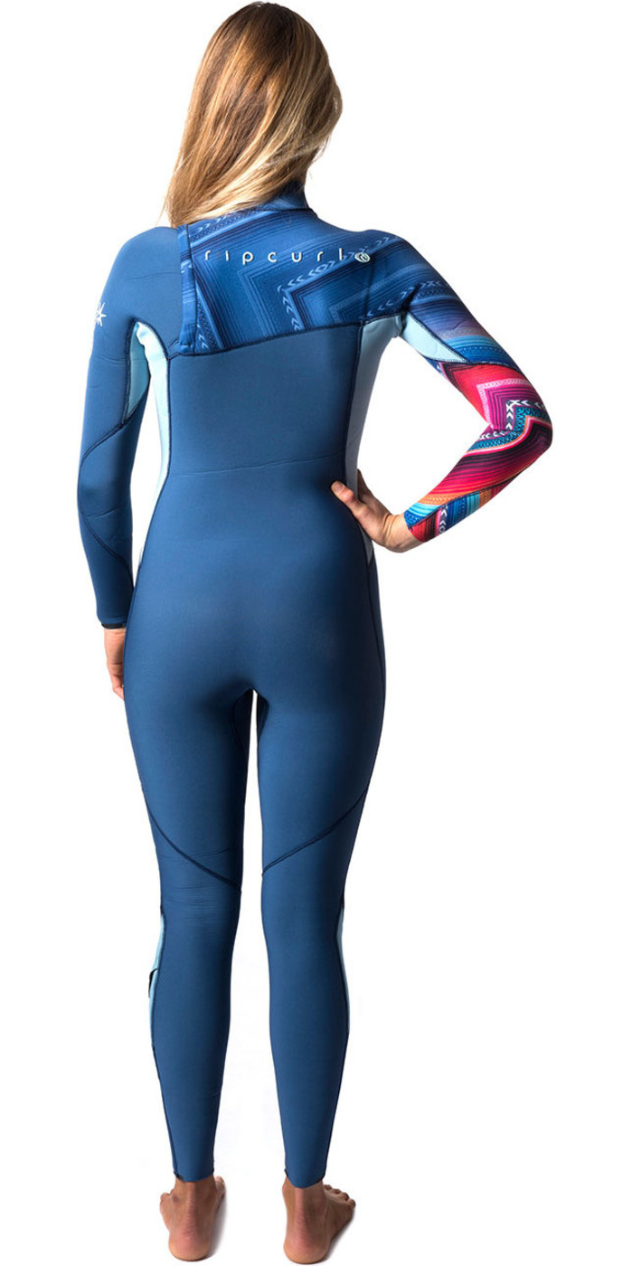 Rip Curl Womens GBomb 3/2mm GBS Zip Free Wetsuit BLUE WSM6KG