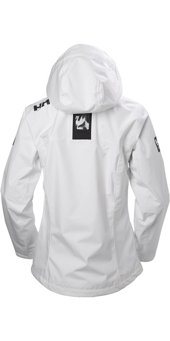 2021 Helly Hansen Womens Crew Hooded Jacket White 33899