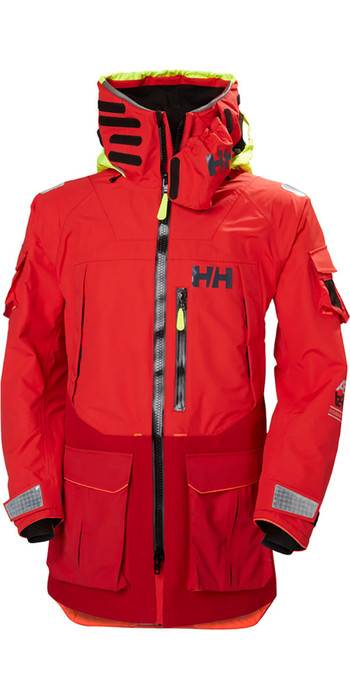 2019 Helly Hansen Aegir Ocean Jacket Alert Red 30335 - Sailing ...