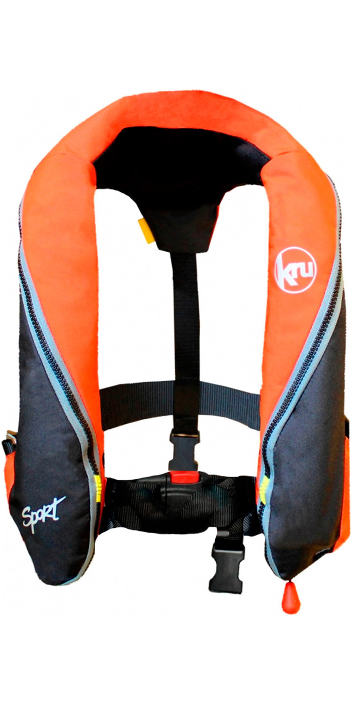 Kru Sport 185N Manual Lifejacket - Orange / Black LIF7224 - Accessories ...