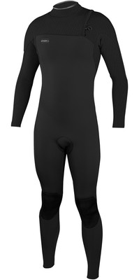 2023 O'Neill Mens HyperFreak Comp 4/3mm Zip Free Wetsuit 4971 - Black
