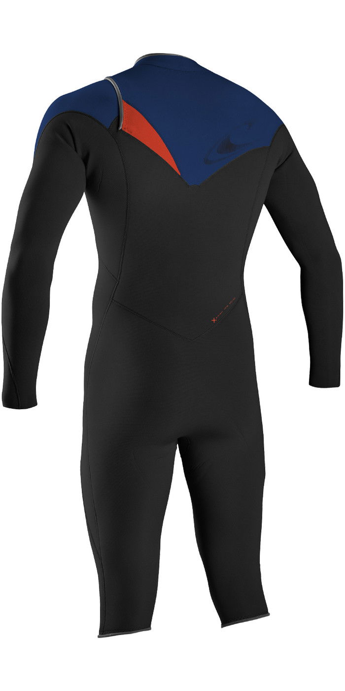 2017/18 O'Neill Hyperfreak 4/3mm Chest Zip L / S 3/4 Leg Wetsuit BLACK