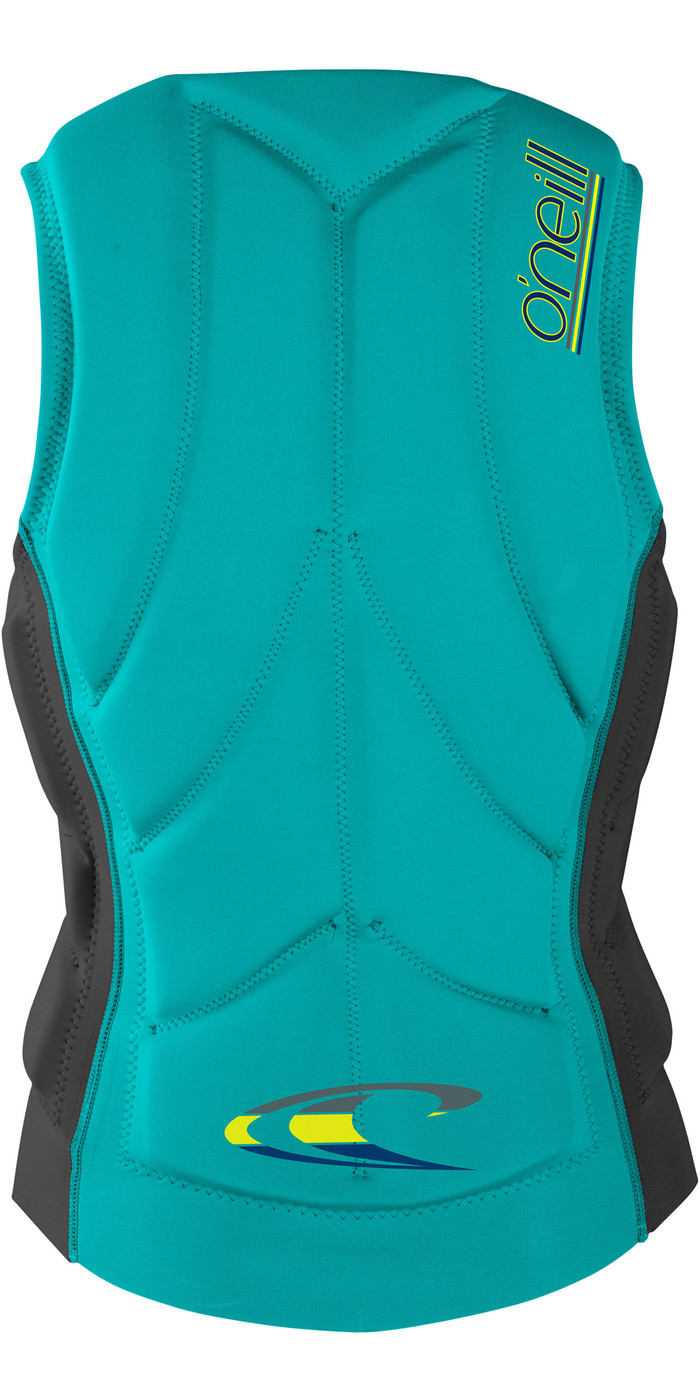 O'Neill Womens Slasher Comp Impact Vest LIGHT AQUA / GRAPHITE 4938EU