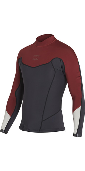 2018 Billabong Absolute comp 2mm Flatlock Neoprene Jacket BIKING RED H42M01