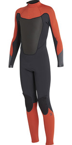 2018 Billabong Junior Absolute 4/3mm GBS Back Zip Wetsuit ORANGE H44B06