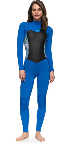 2018 Roxy Womens Syncro Series 4/3mm GBS Back Zip Wetsuit BLUE ERJW103027