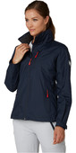 2021 Helly Hansen Womens Hooded Crew Mid Layer Jacket Navy 33891