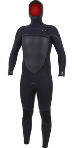 2022 O'Neill Psycho Tech+ 6/4mm Chest Zip Hooded Wetsuit Black 5366