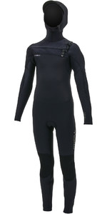2021 O'Neill Youth Hyperfreak+ 5/4mm Chest Zip Hooded Wetsuit Black 5352