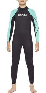 2021 2XU Junior Propel Triathlon Wetsuit CW6569c - Black / Oasis