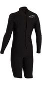 2021 Billabong Mens Absolute 2mm GBS Long Sleeve Shorty Wetsuit W42M90 - Black