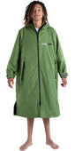 2021 Dryrobe Advance Long Sleeve Premium Outdoor Change Robe /  Poncho DR104 - Forest Green / Black