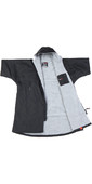 2021 Dryrobe Advance Short Sleeve Premium Waterproof Change Robe / Poncho DR100 - Black / Grey