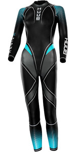 2022 Huub Womens Aegis X 3:3 Open Water Swimming Wetsuit AEGX33W - Black / Teal