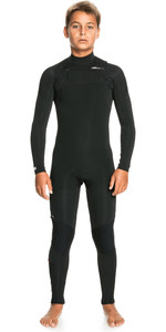 2021 Quiksilver Boys Sessions 4/3mm Chest Zip GBS Wetsuit EQBW103067 - Black