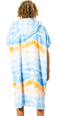 2021 Rip Curl Mix Up Print Hooded Towel Change Robe / Poncho CTWBG9 - Blue / White