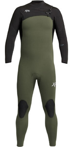 2021 Xcel Mens Comp 3/2mm Chest Zip Wetsuit MN32ZX - Dark Forest / Black