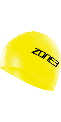 2023 Zone3 Silicone Swim Cap SA18SCAP - Hi-Vis Yellow