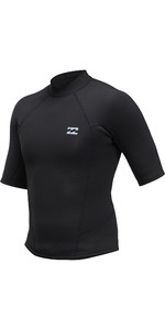2022 Billabong Mens Absolute Short Sleeve 2mm Wetsuit Top C42M64 - Black