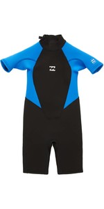 2022 Billabong Toddler Intruder 2mm Back Zip Shorty Wetsuit Z42T91 - Blue